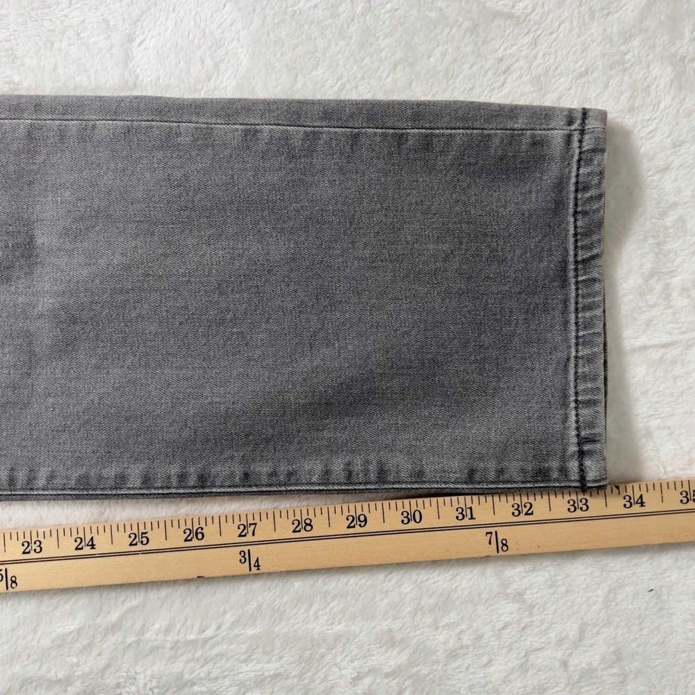Peter Millar Straight Leg Jeans‎ Mens Sz 34x33 Gray Denim Pants 5 Pocket Stretch